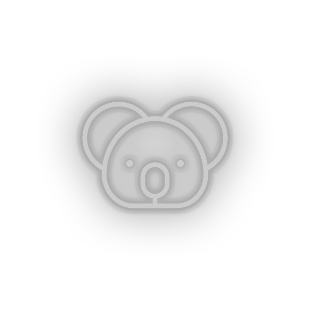 white koala led animal austalia cartoon fauna herbivore koala zoo neon factory