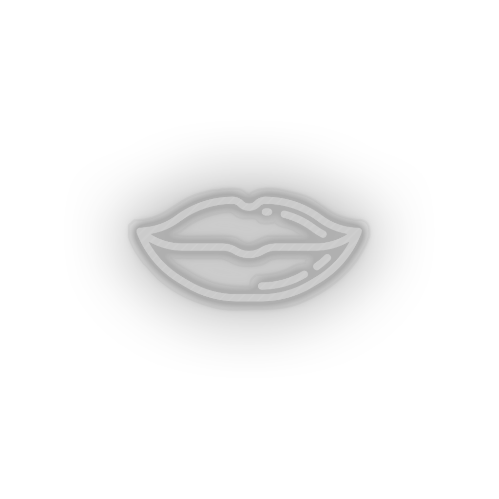 white lips led kiss lips love mouth relationship romance valentine day neon factory