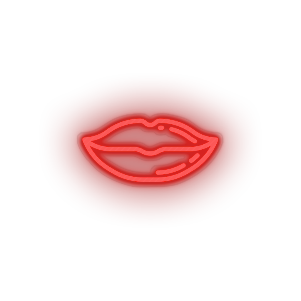 red lips led kiss lips love mouth relationship romance valentine day neon factory