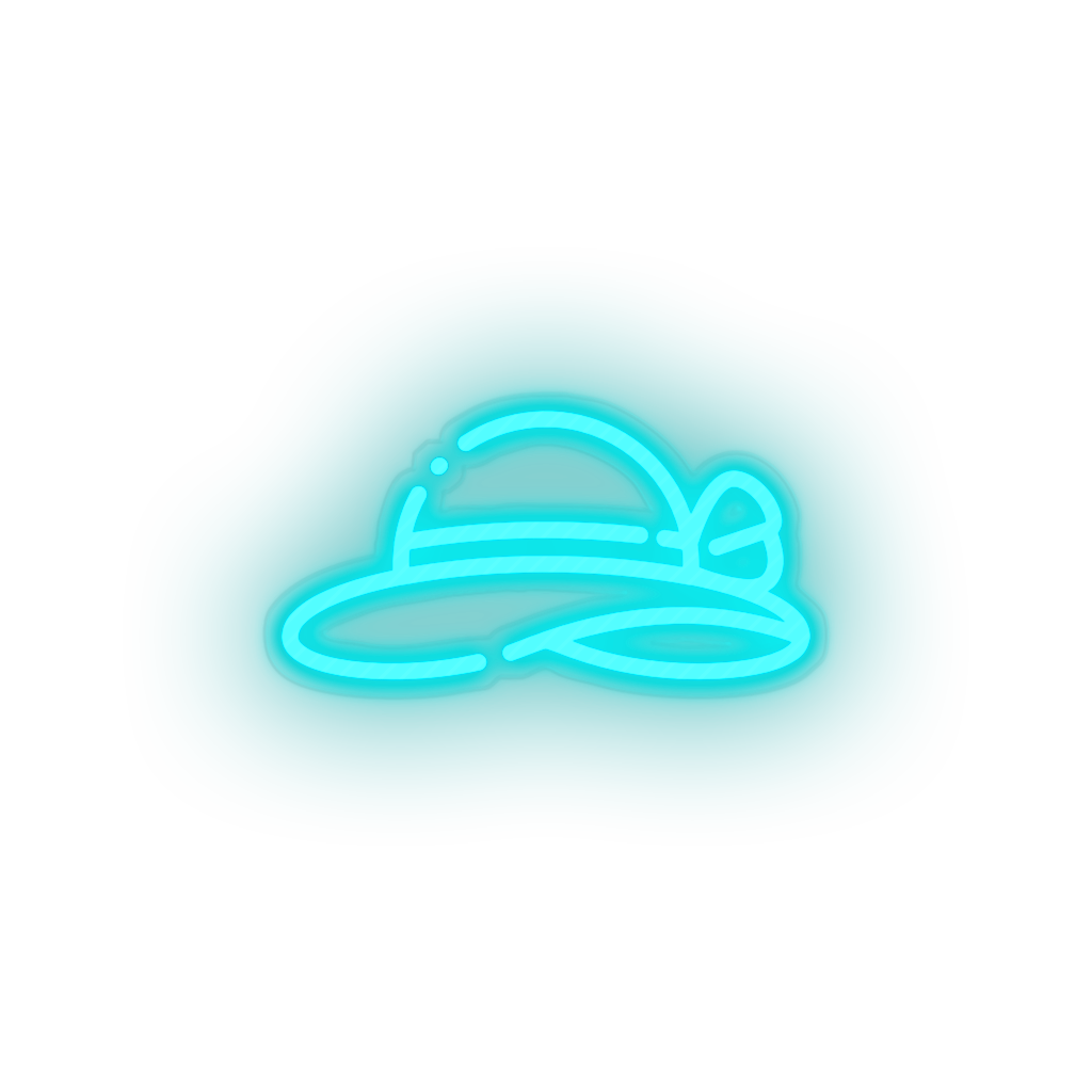 ice_blue pamela_hat led beach cap fashion holiday pamela hat summer vacation neon factory