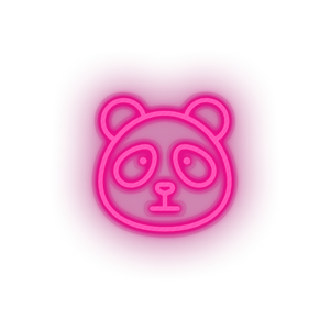 panda Animal bear cartoon fauna herbivore panda zoo Neon led factory