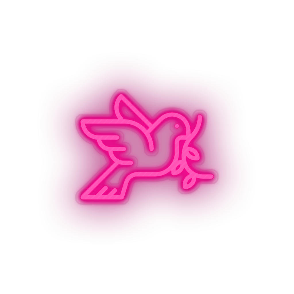 pink pigeon led bird dove love pigeon relationship romance valentine day neon factory
