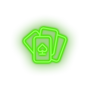 playing card Amusement carnival circus gambling game parade playing card Neon led factory