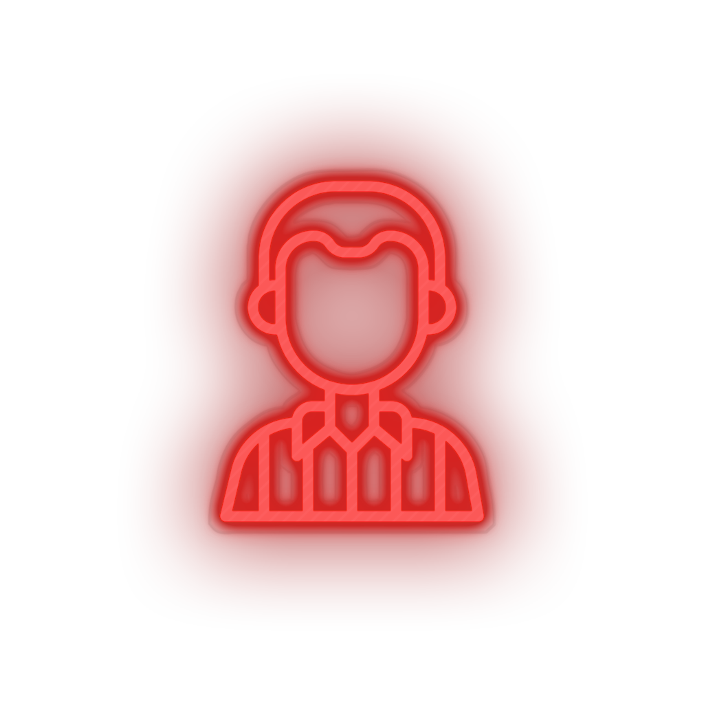 red referee led american football football club judge referee soccer sport neon factory
