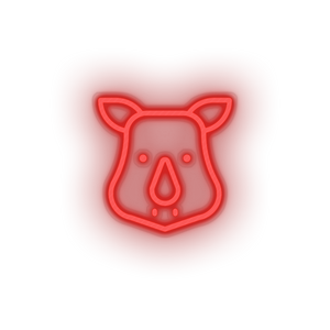 rhino Animal cartoon fauna herbivore rhino rhinoceros zoo Neon led factory