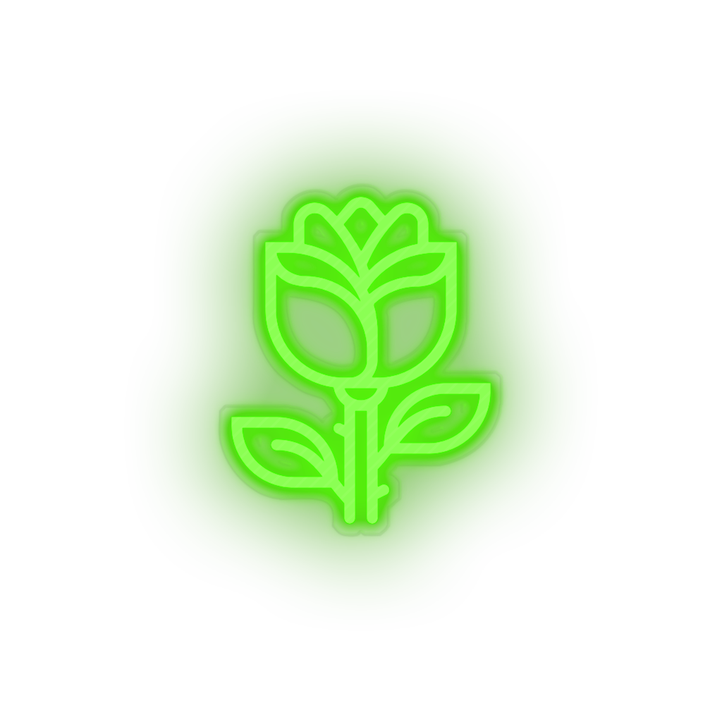 green rose led flower gift love relationship romance rose valentine day neon factory