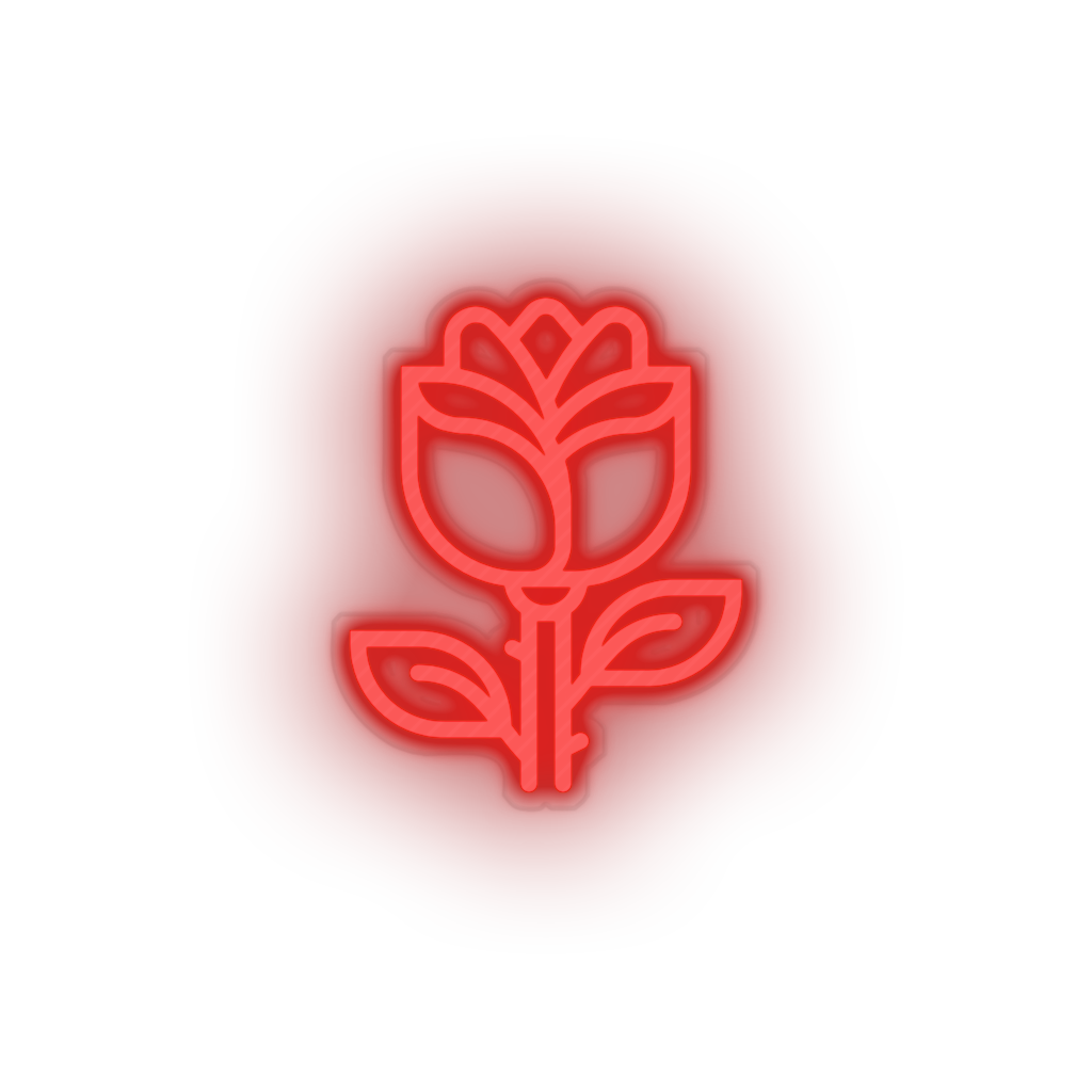 red rose led flower gift love relationship romance rose valentine day neon factory