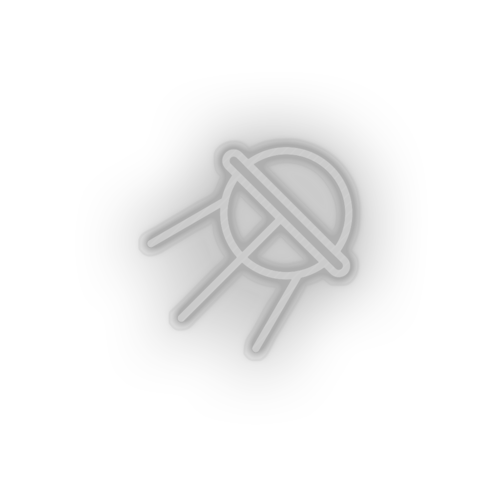 white satellite led adventure antenna astronomy outer space satellite space sputnik neon factory