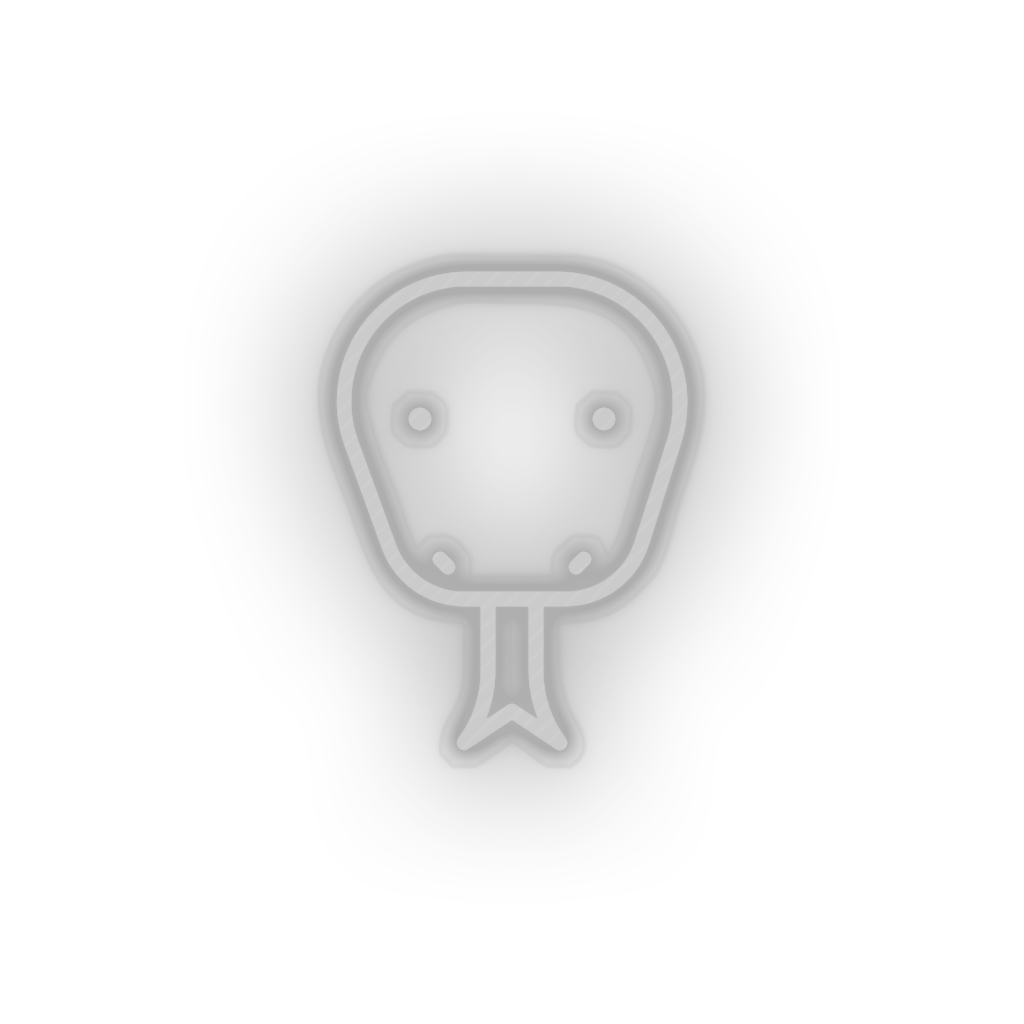 white snake led animal carnivore cartoon fauna snake viper zoo neon factory