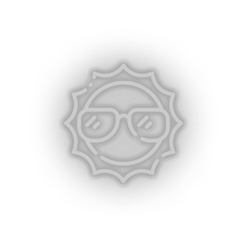 white sun led beach holiday shine summer sun sunny vacation neon factory