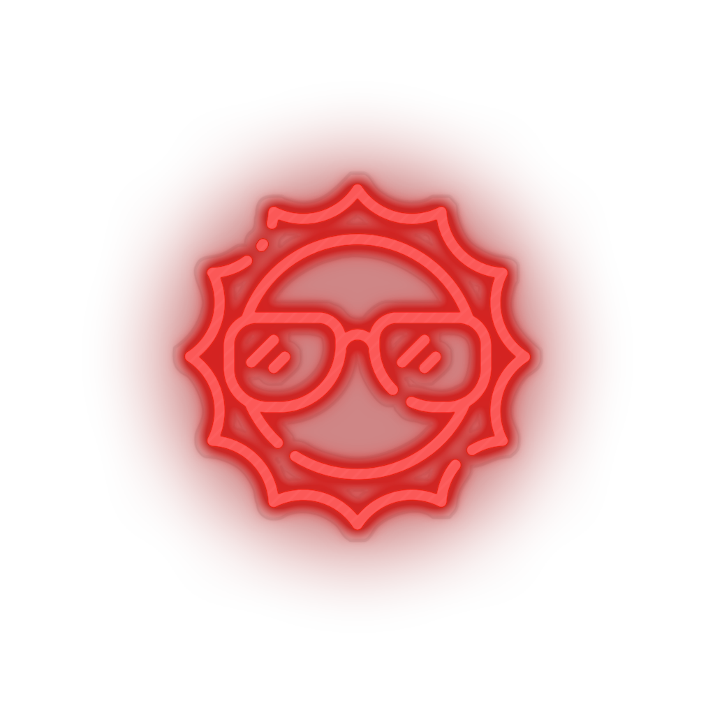 red sun led beach holiday shine summer sun sunny vacation neon factory