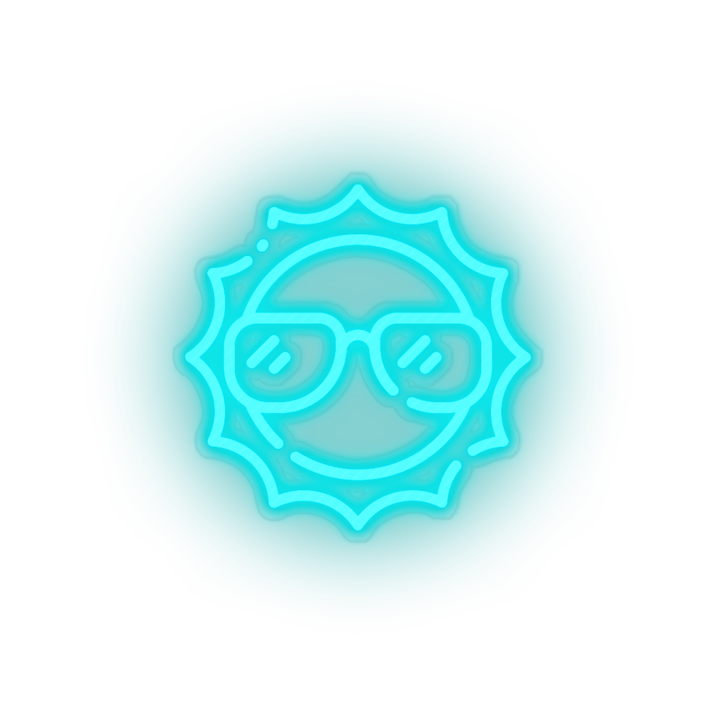 ice_blue sun led beach holiday shine summer sun sunny vacation neon factory
