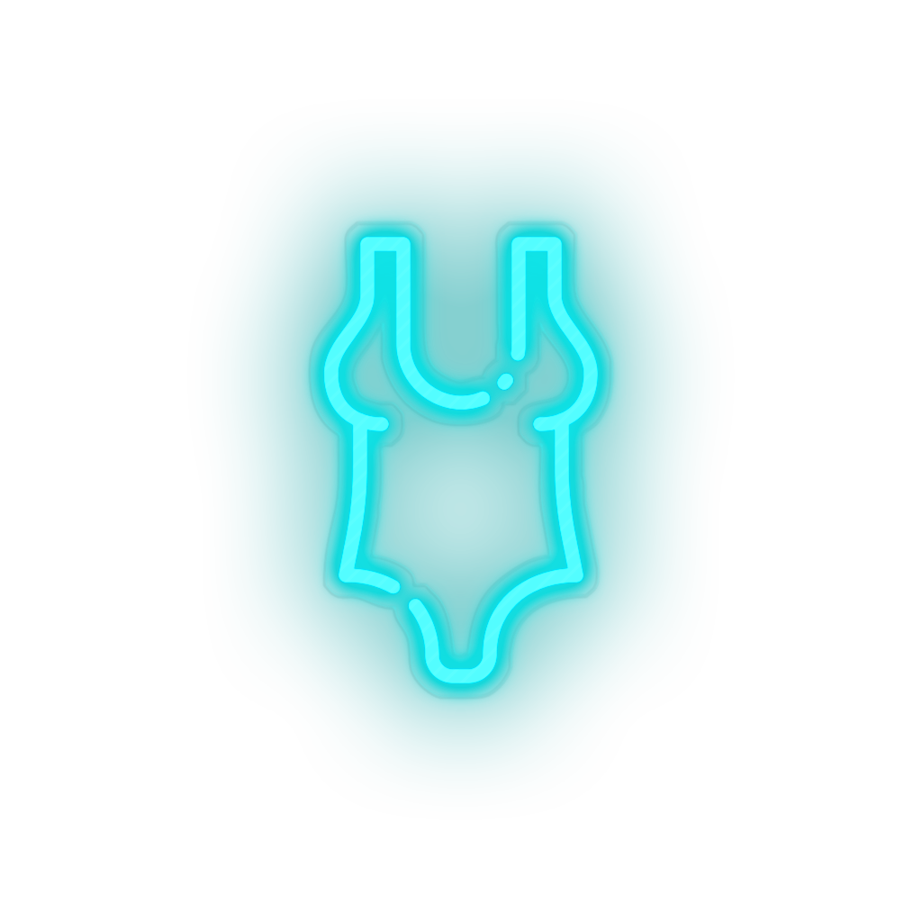 ice_blue swimsuit led beach bikini holiday summer swimsuit swimwear vacation neon factory