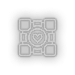 video game logo companion cube Neon led factory