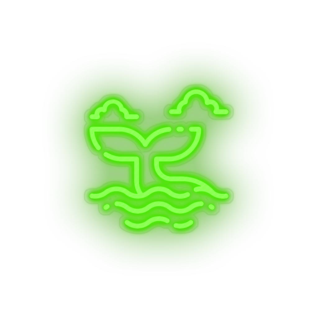 whale Animal beach holiday summer tail vacation whale Neon led factory