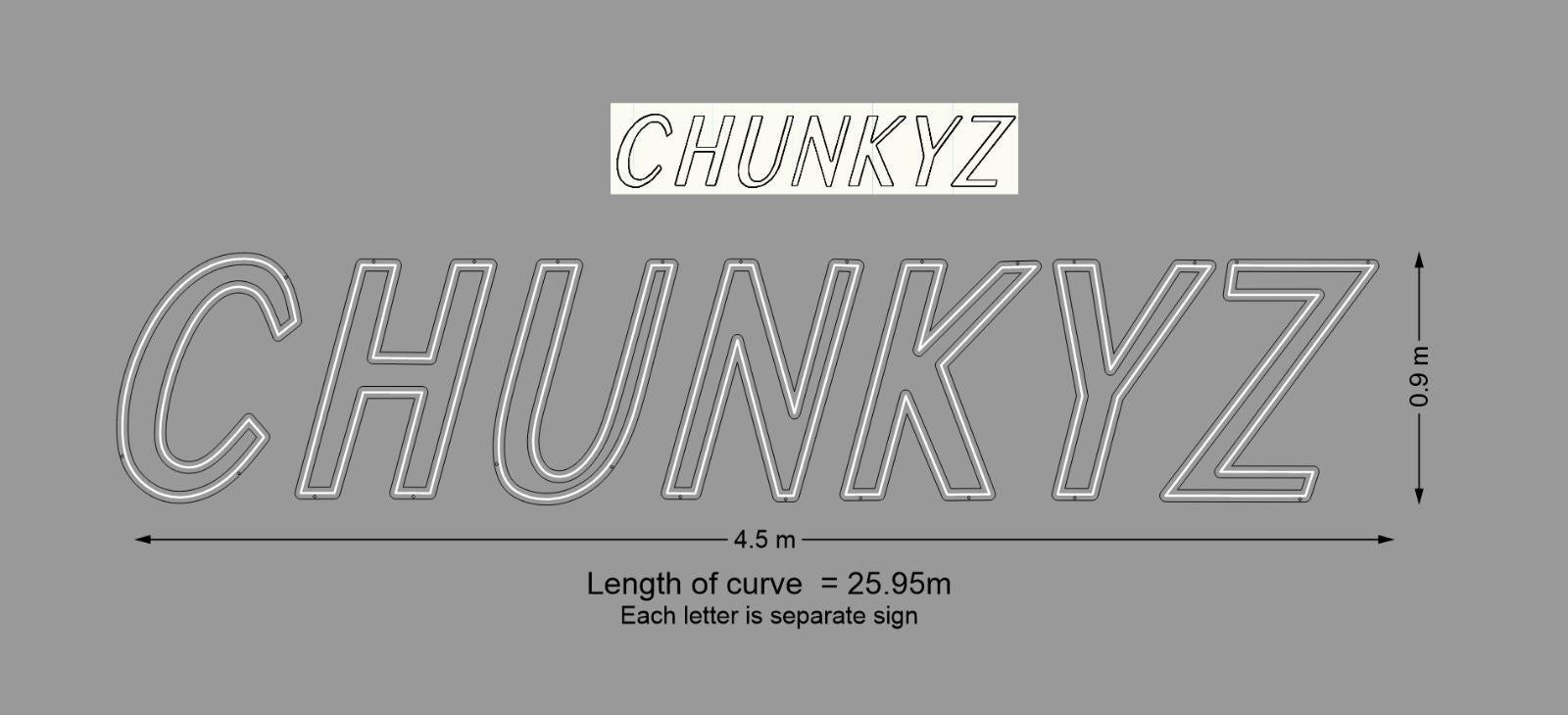 Custom Sign: CHUNKYZ