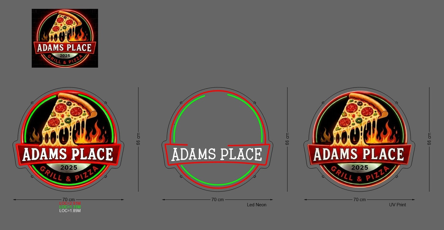 Custom Sign: ADAMS PLACE