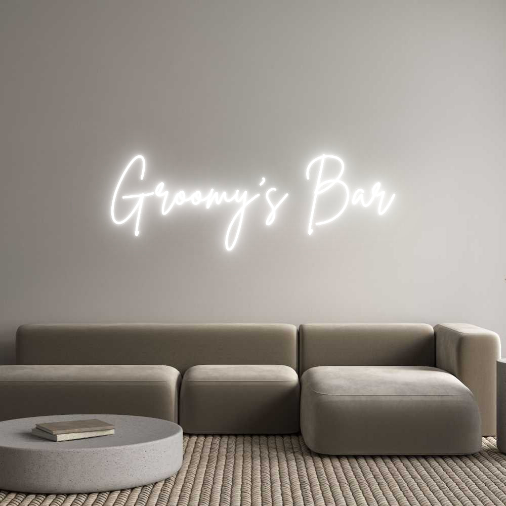 Custom Neon: Groomy's Bar