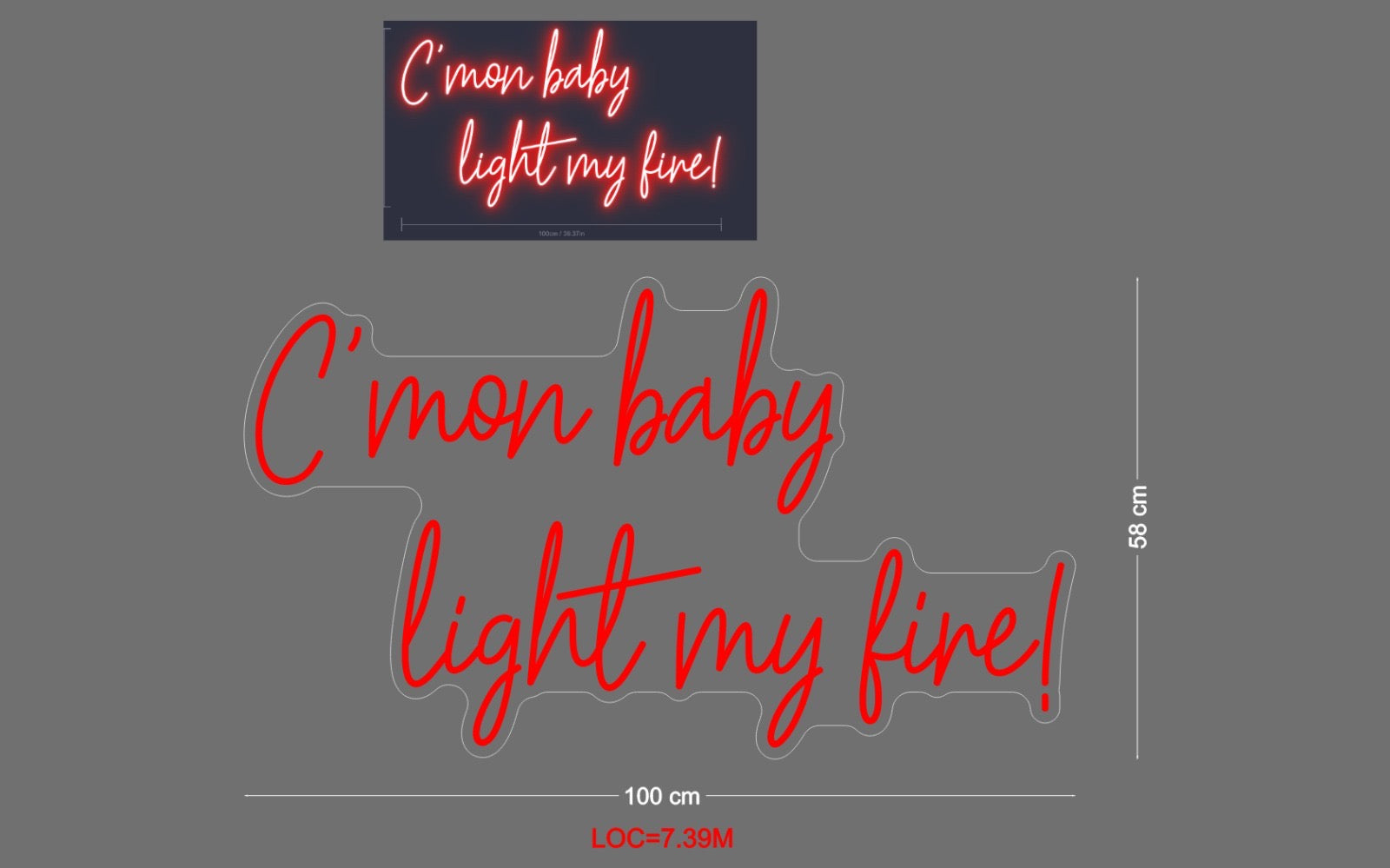Custom Sign: C’mon baby light my fire!