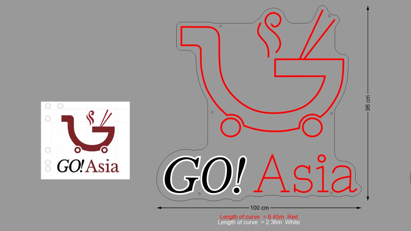 Custom Sign: GO! Asia