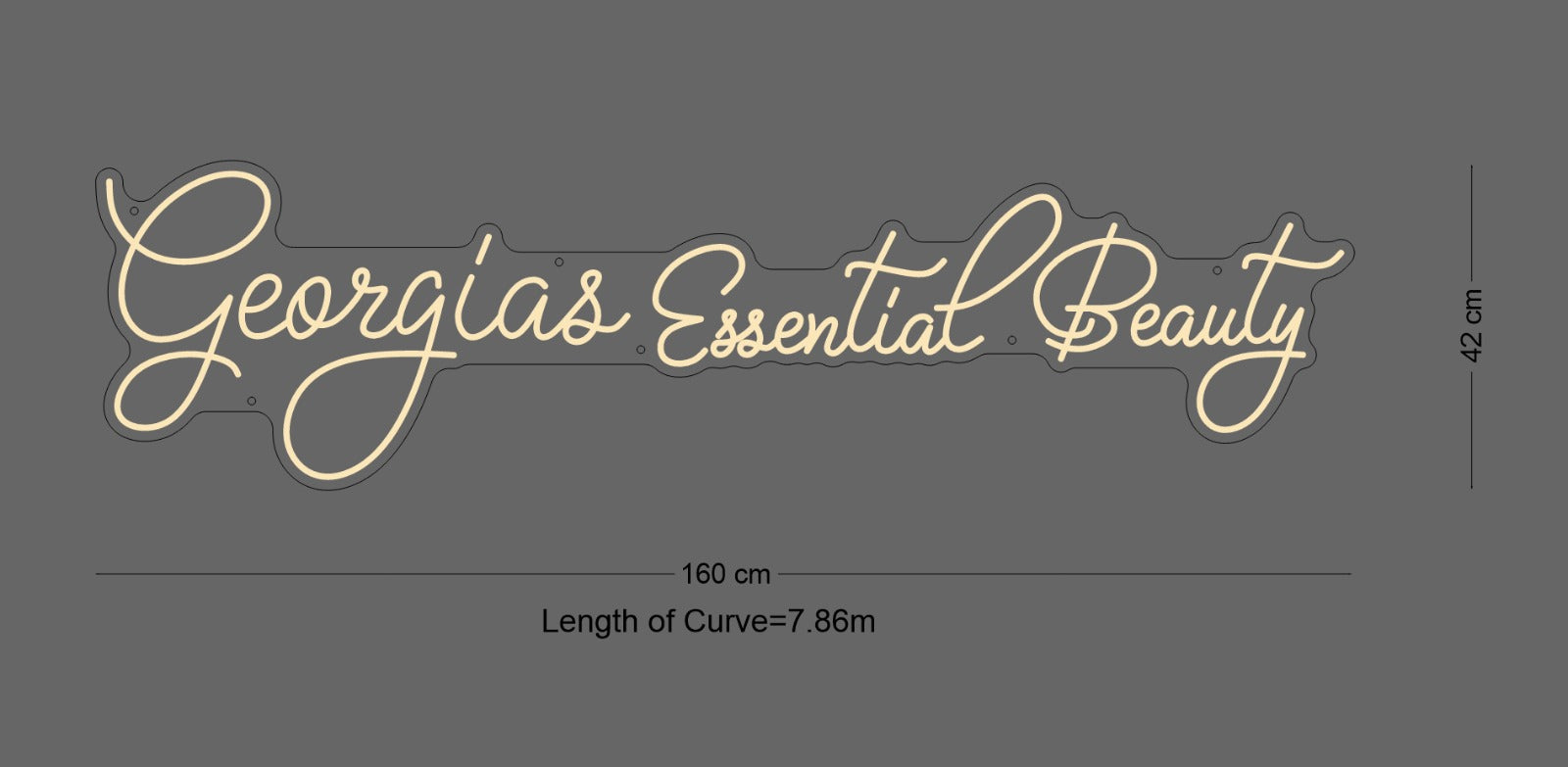 Custom Sign: Georgias Essential Beauty