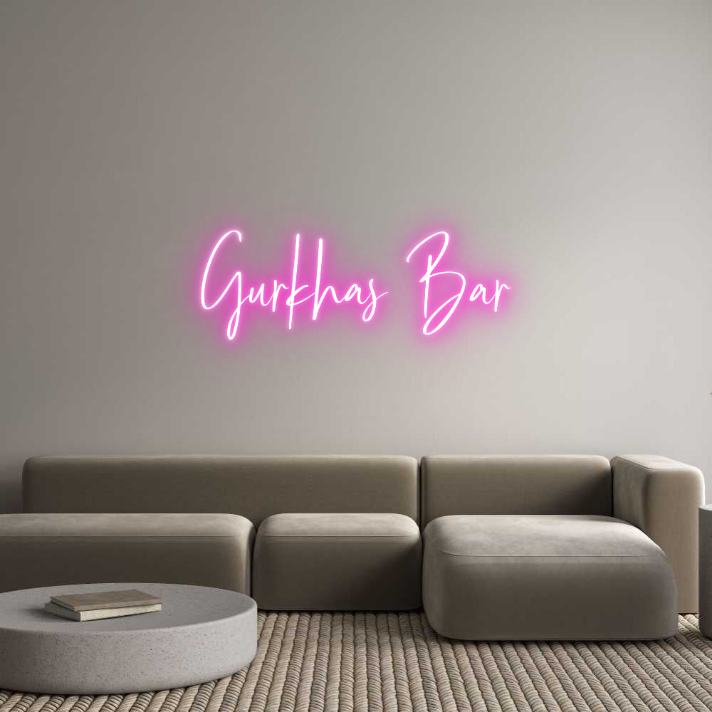 Custom Neon: Gurkhas Bar