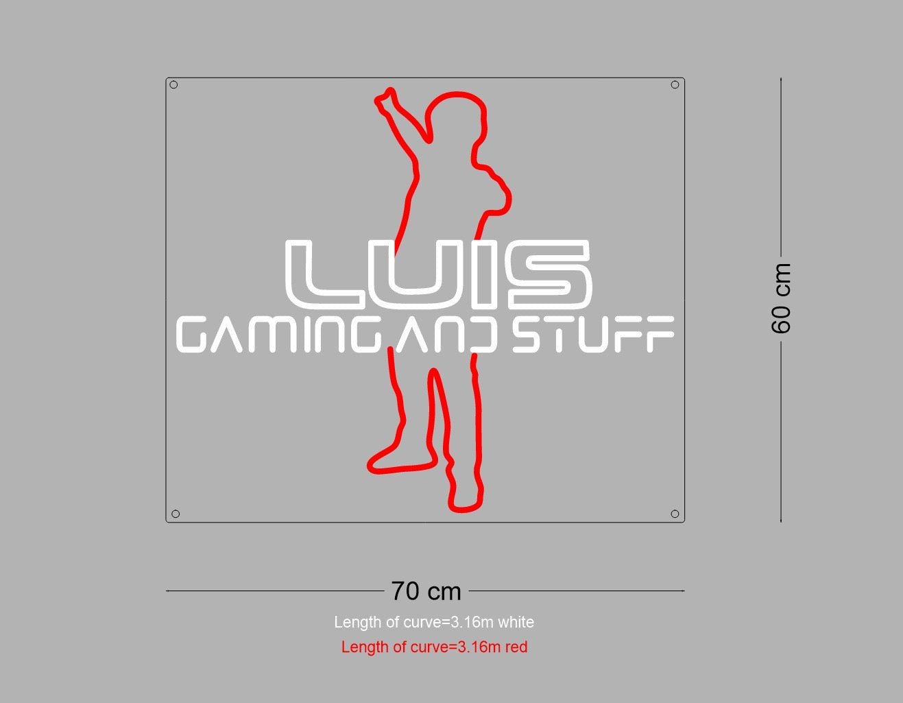 Custom Sign: LUIS GAMING AND STUFF