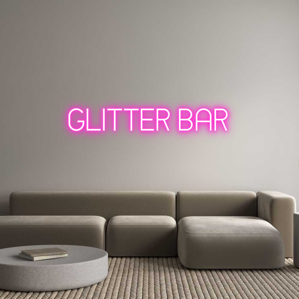 Custom Neon: GLITTER BAR