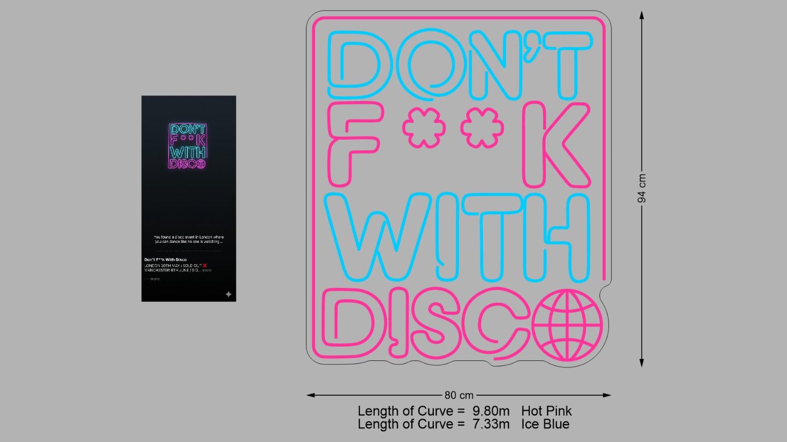 Custom Sign: DON’T F**K DISCO