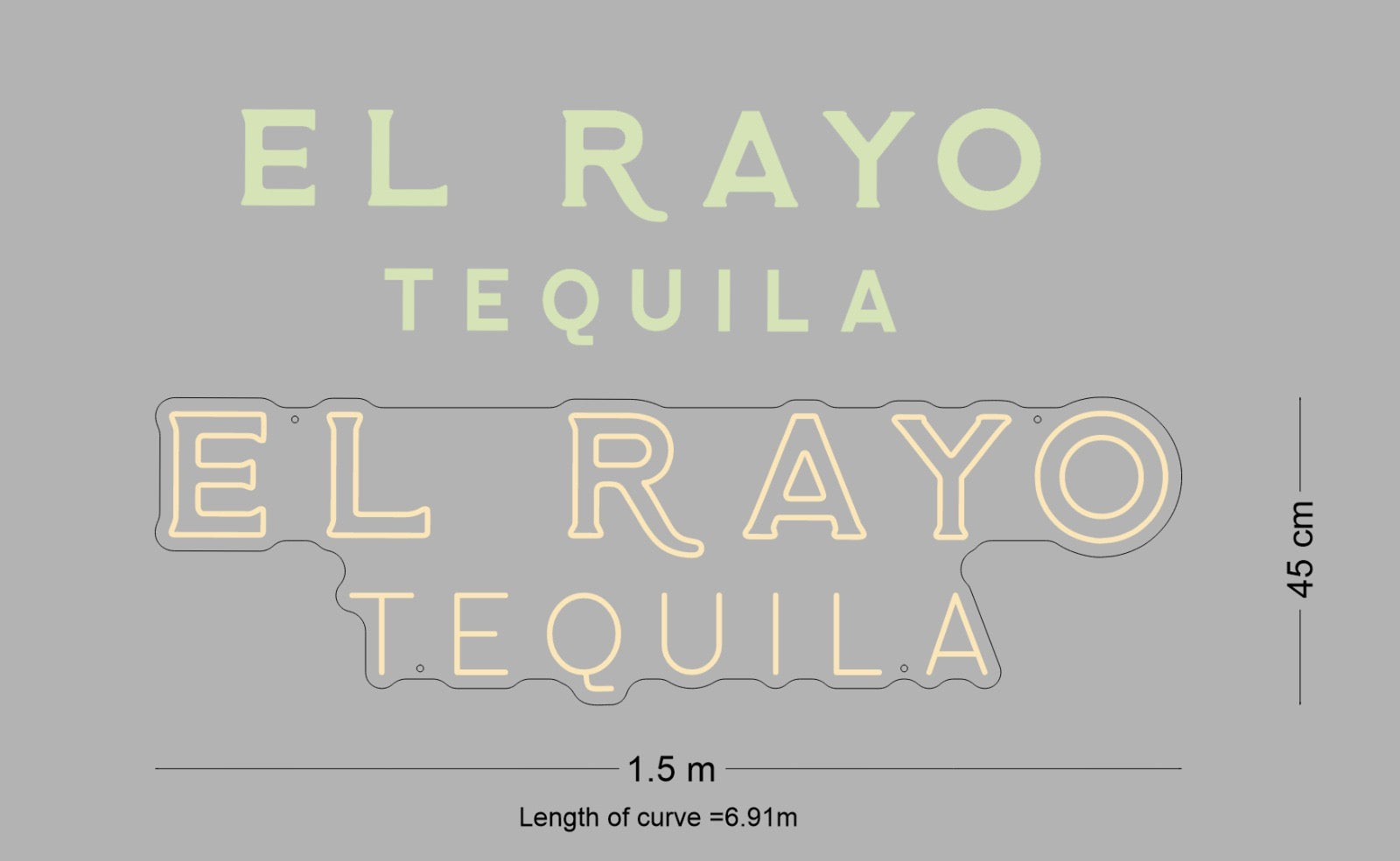 Custom Sign: EL RAYO TEQUILA
