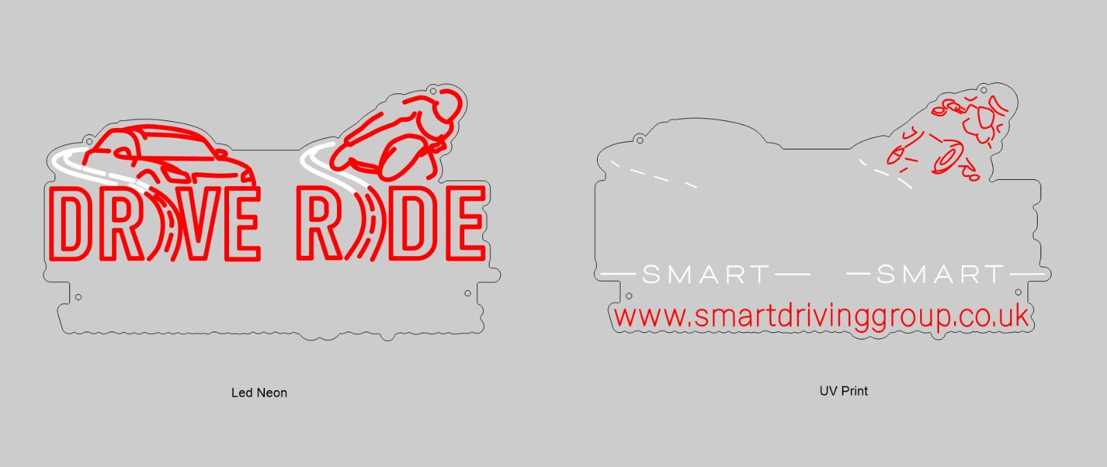 Custom Sign: DRIVE RIDE