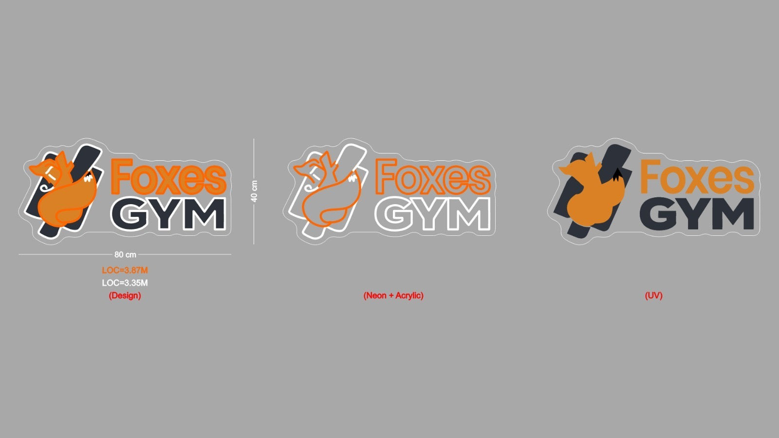 Custom Sign: Foxes GYM