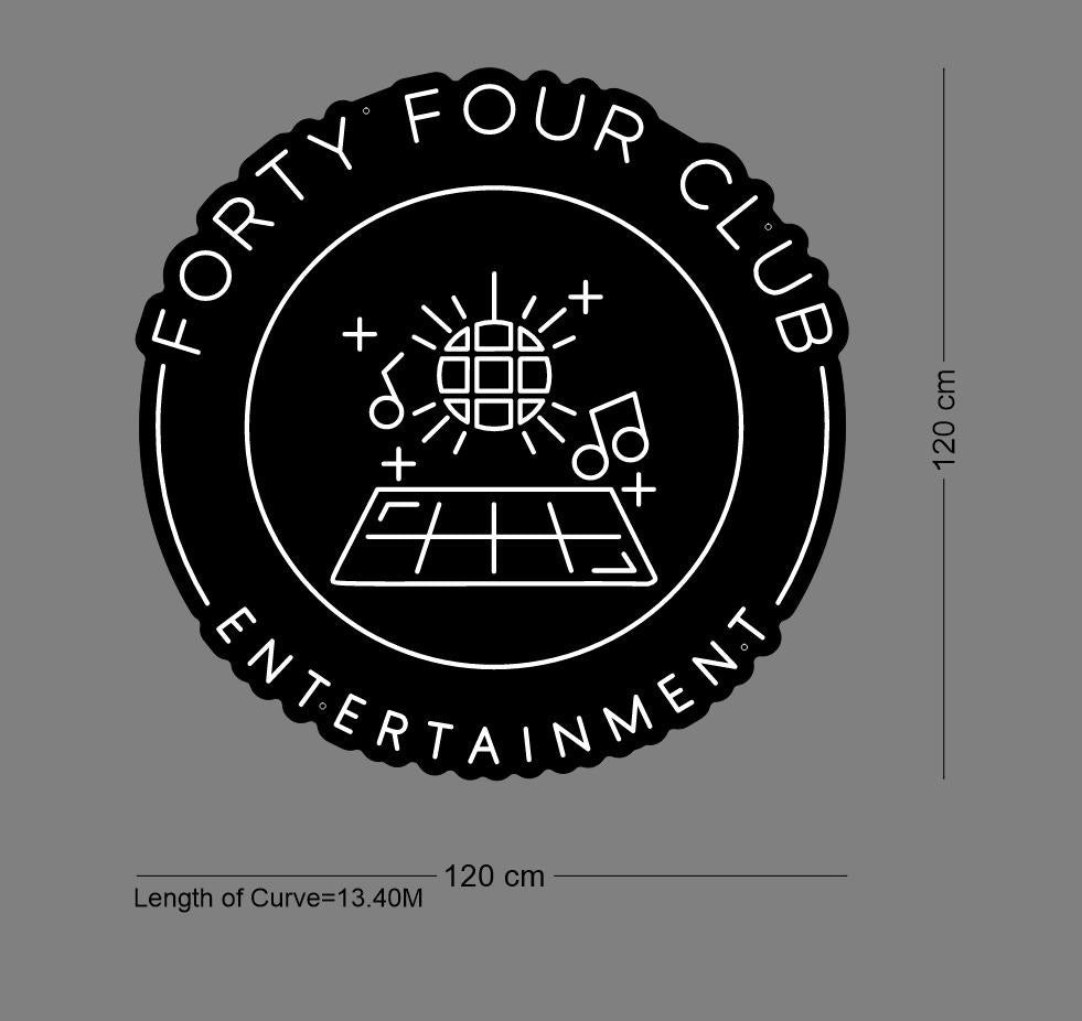 Custom Sign: FORTY FOUR CLUB