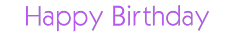 Custom Neon: Happy Birthday