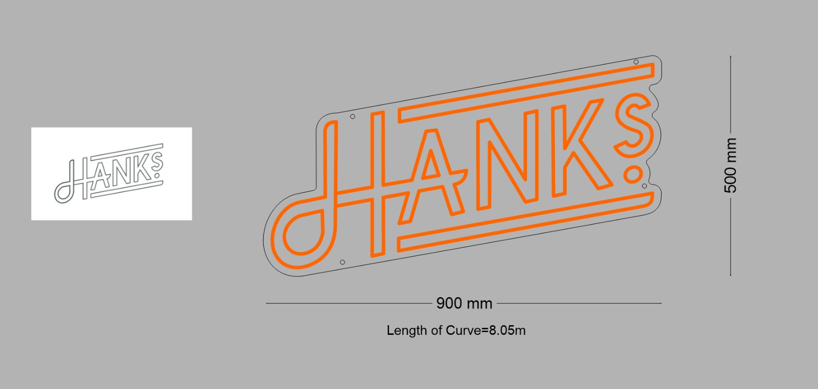 Custom Sign: HANKS