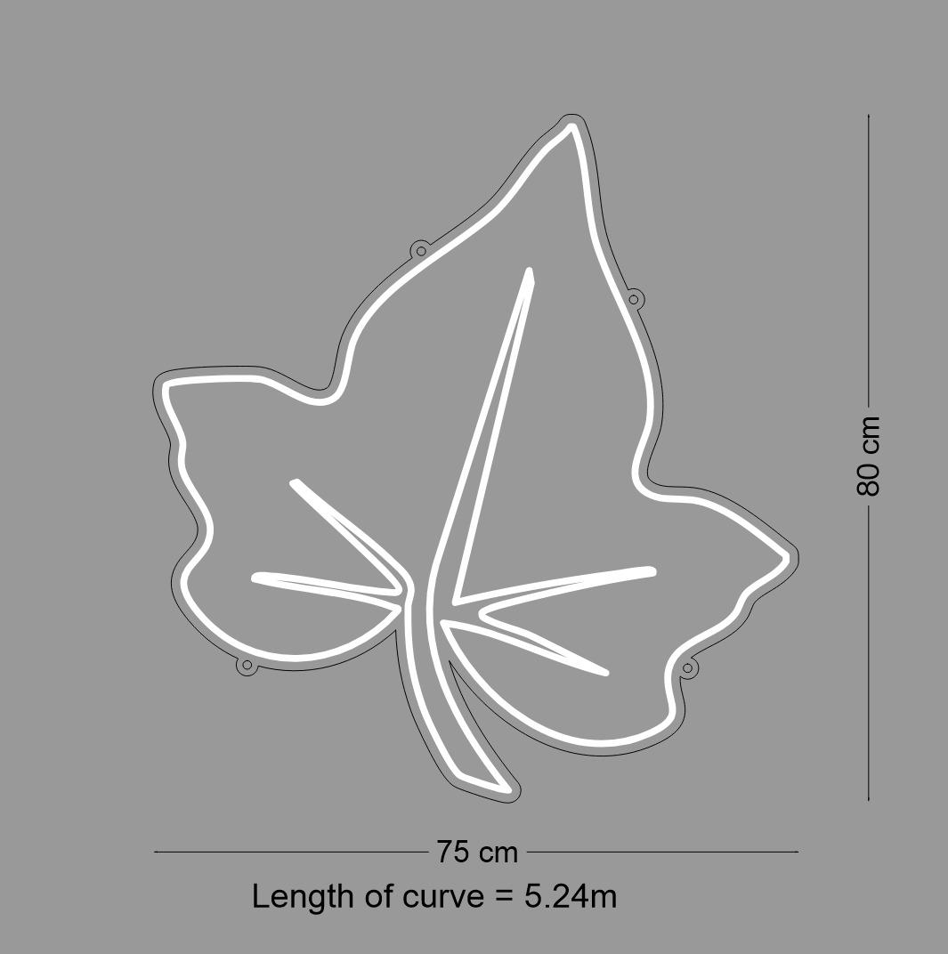 Custom LED Sign: Single leaf