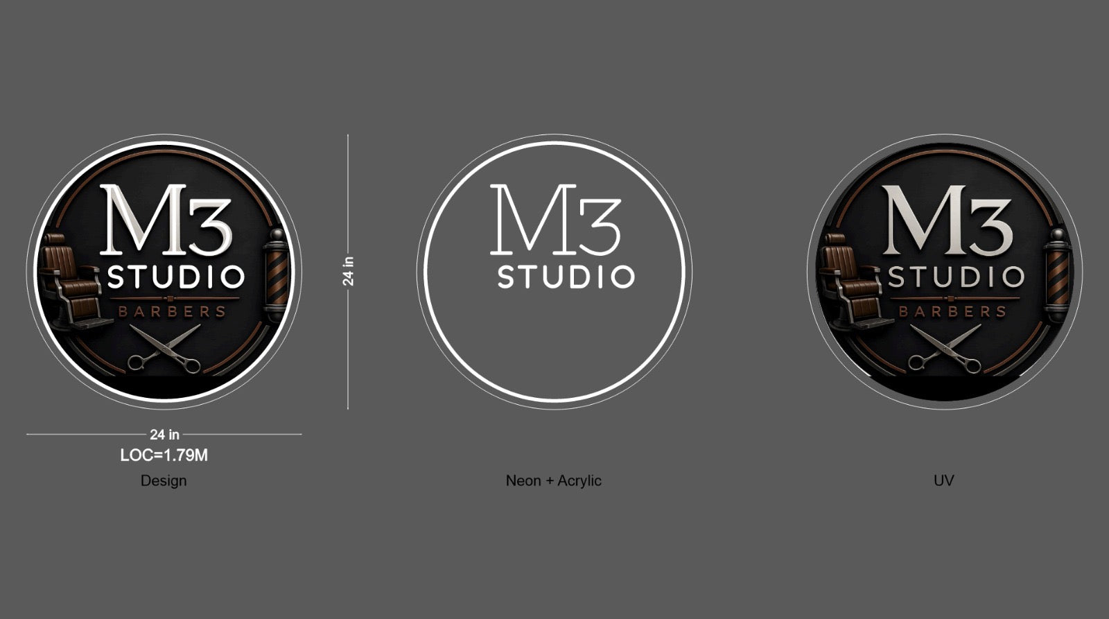 Custom Sign: M3 STUDIO