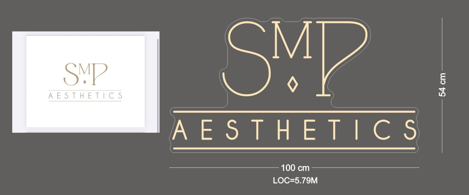 Custom Sign: SMP AESTHETICS