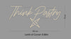 Custom Sign: Think Pastry