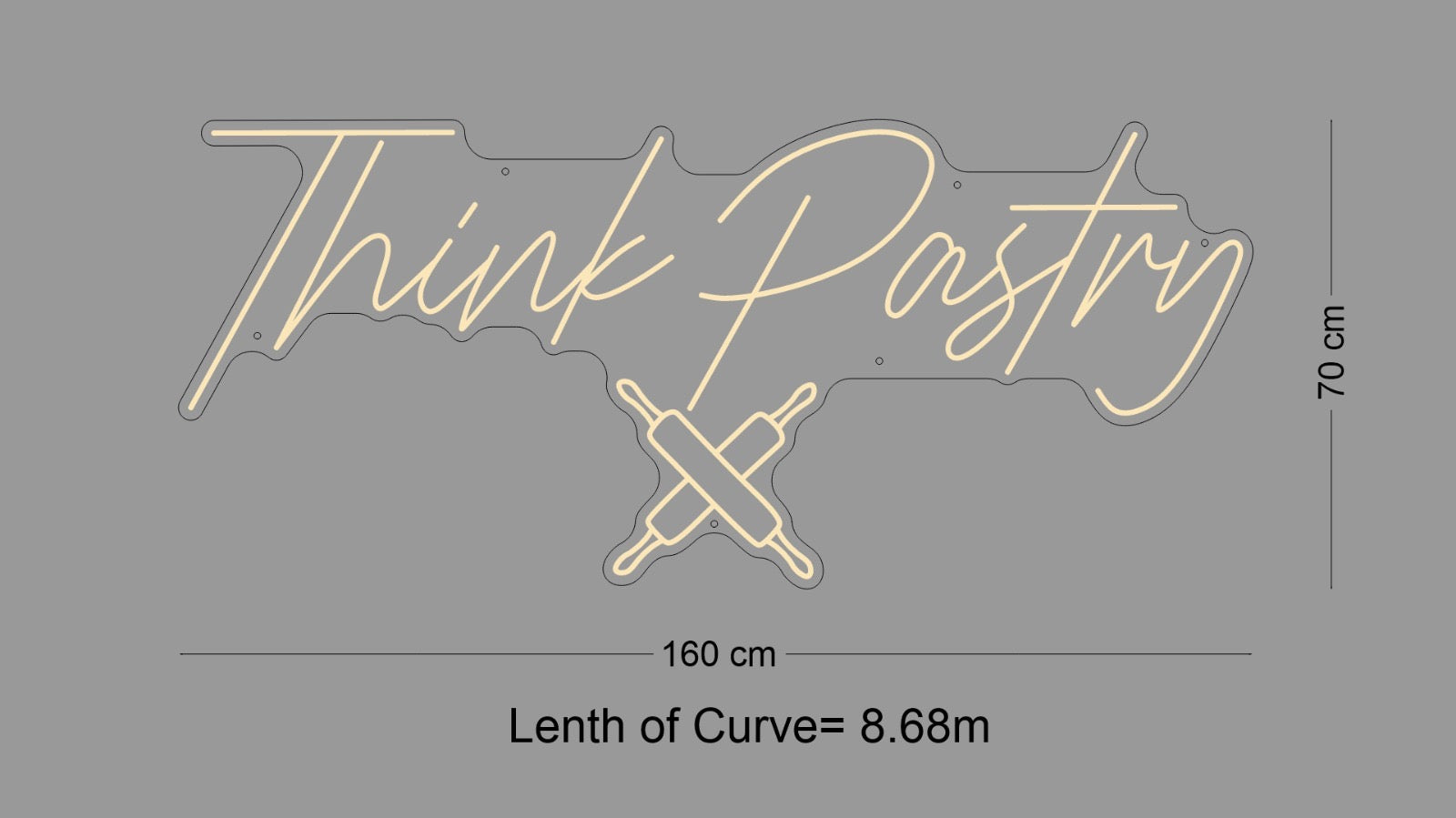 Custom Sign: Think Pastry