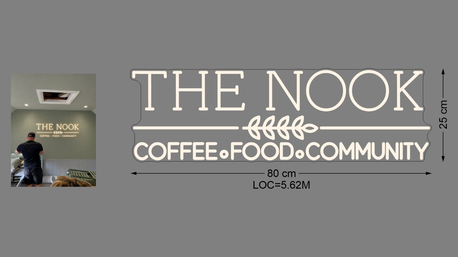 Custom Sign: THE NOOK
