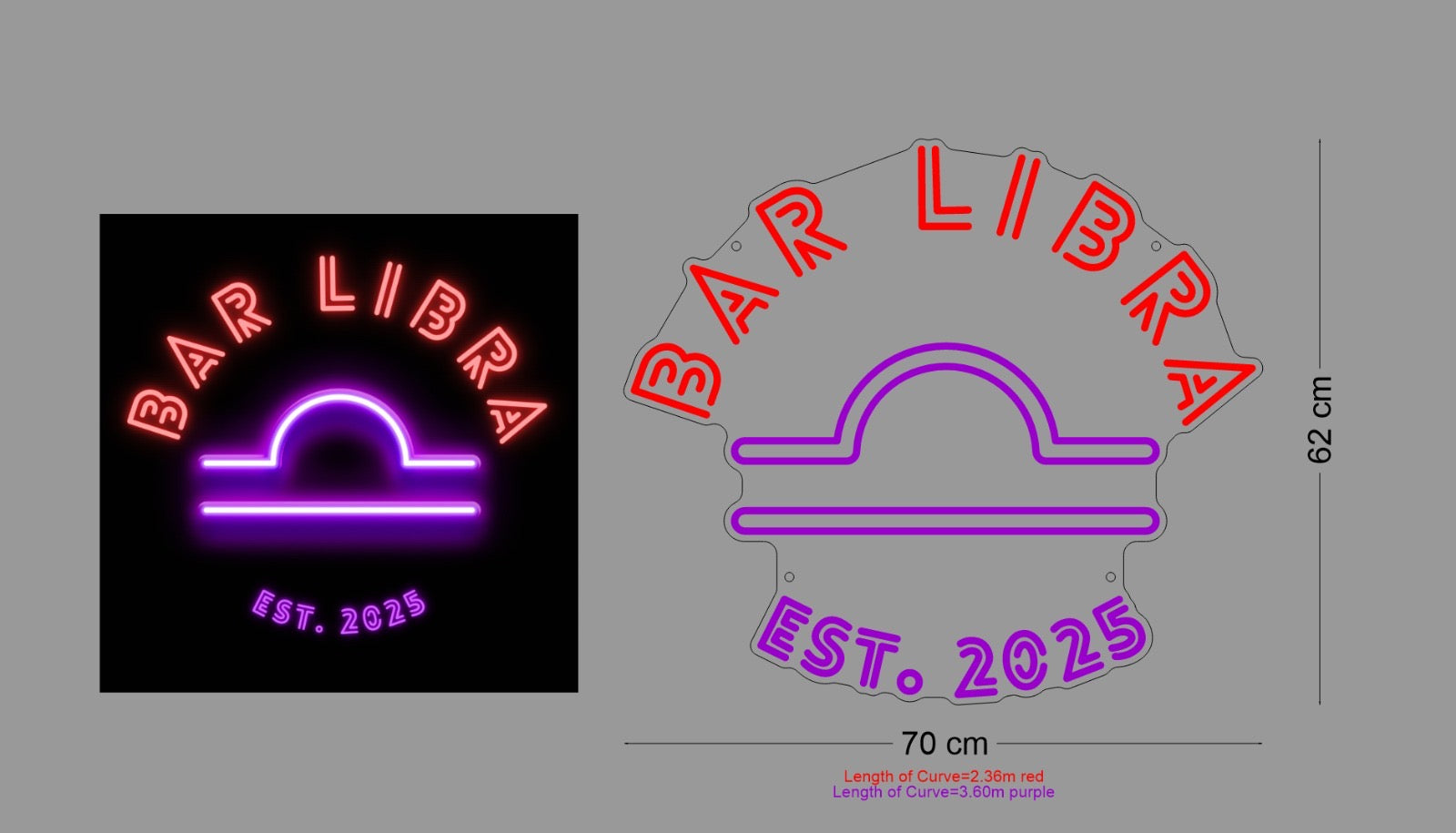 Custom Sign: BAR LIBRA EST. 2025