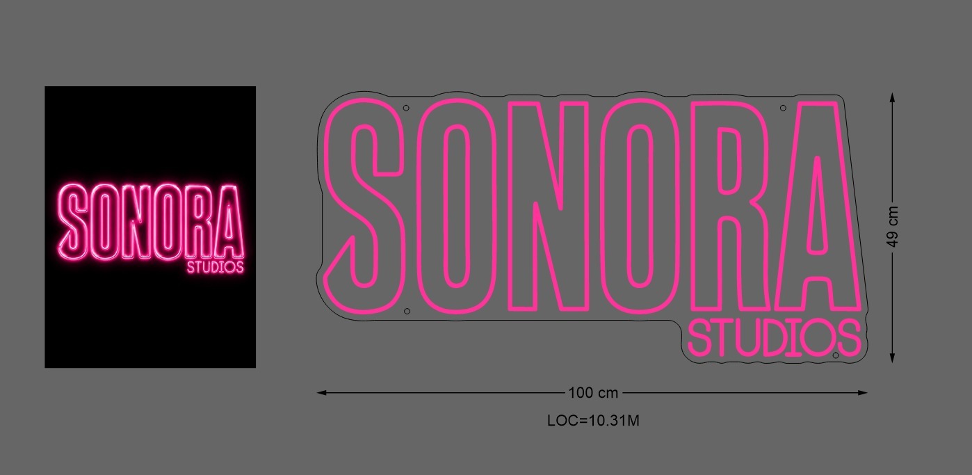 Custom Sign: SONORA STUDIOS