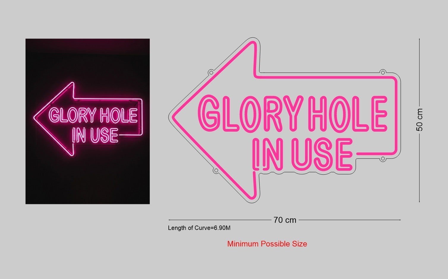 Custom Sign: GLORY HOLE IN USE