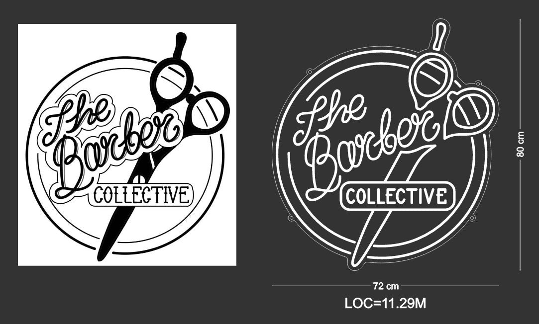 Custom Sign: The Barber COLLECTIVE