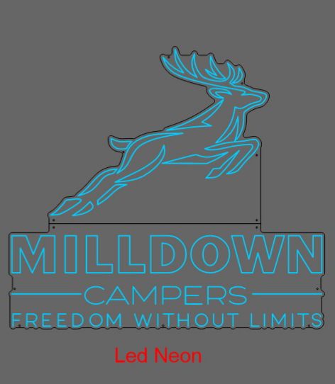 Custom Sign: MILLDOWN CAMPERS