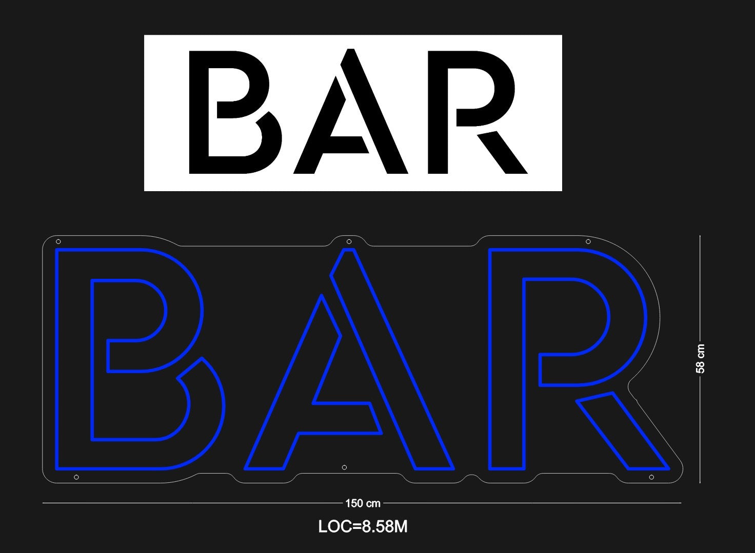 Custom Sign: BAR