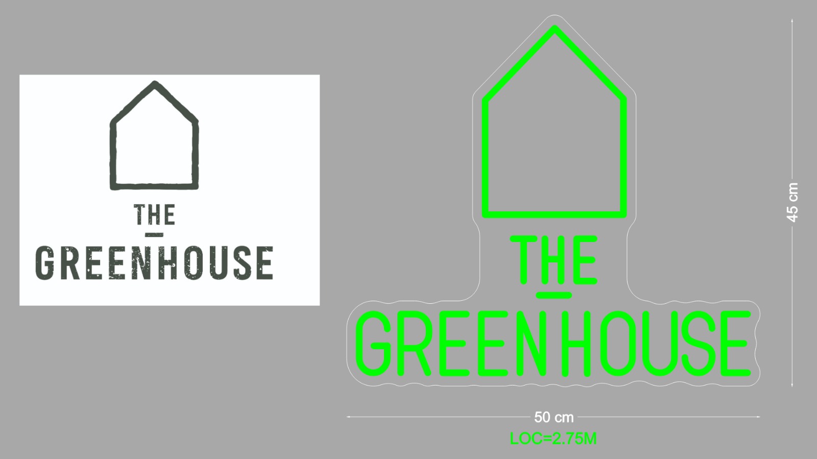 Custom Sign: THE GREEN HOUSE