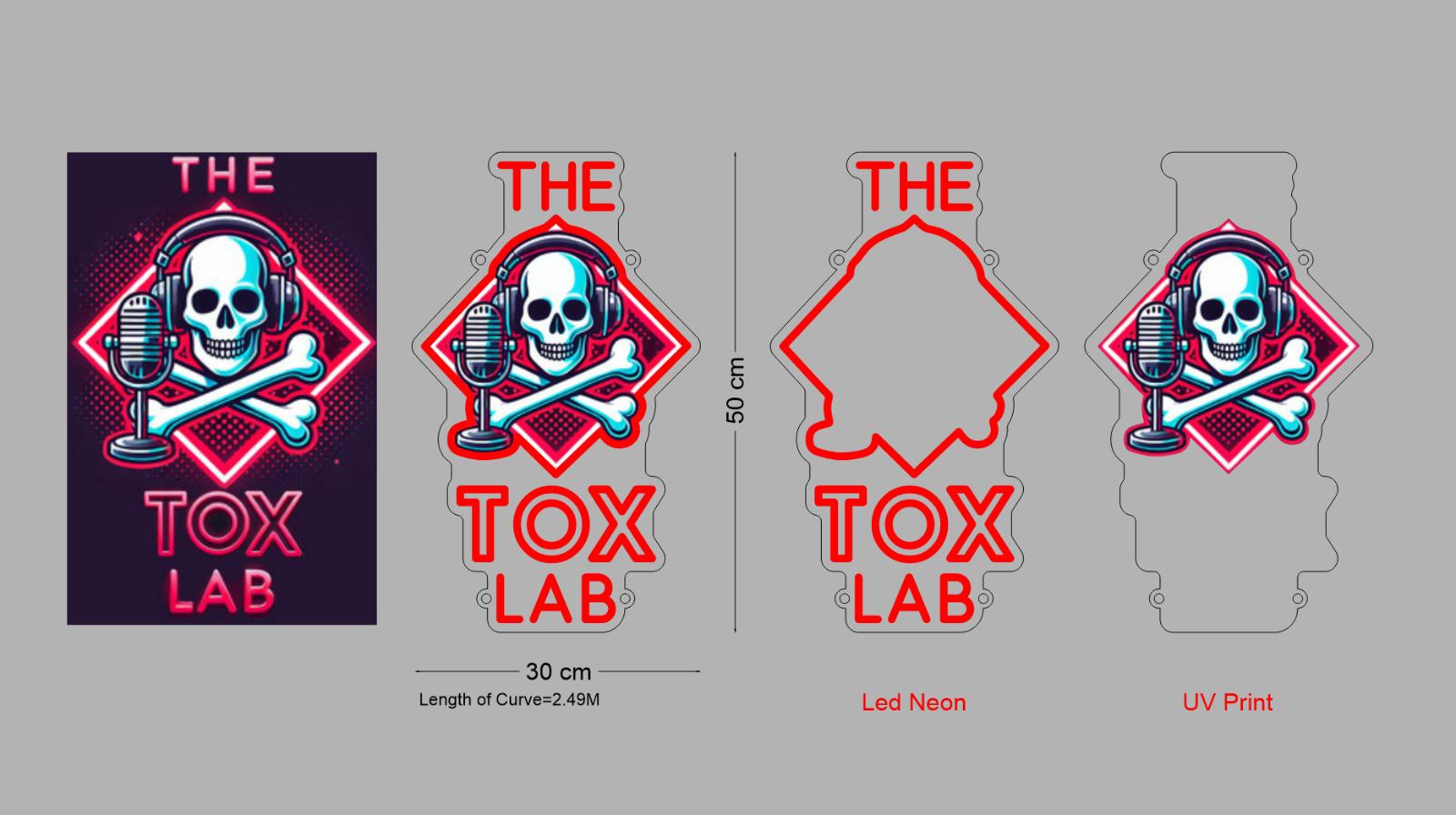 Custom Sign: THE TOX LAB
