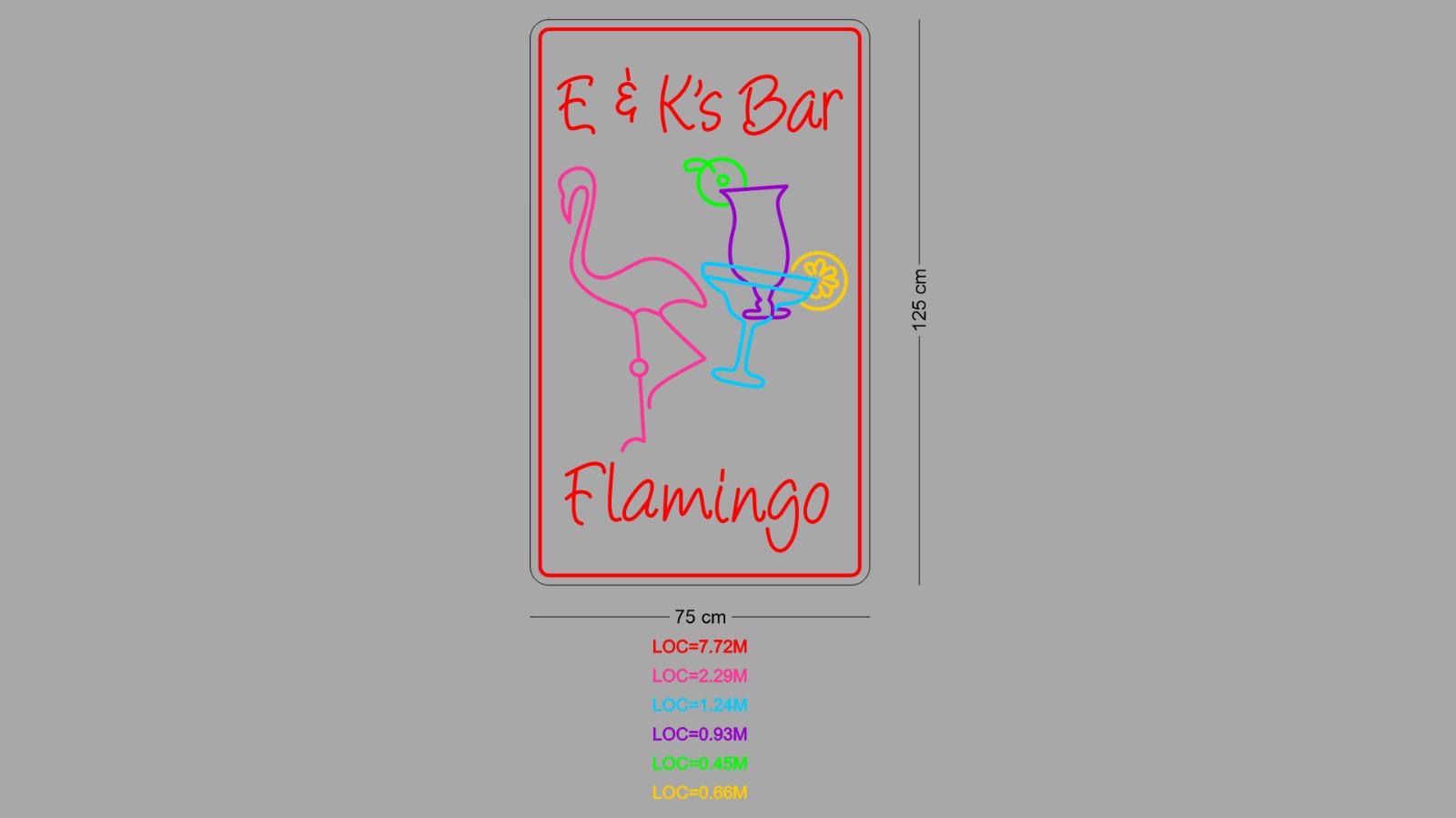 Custom Sign: E & K’s Bar